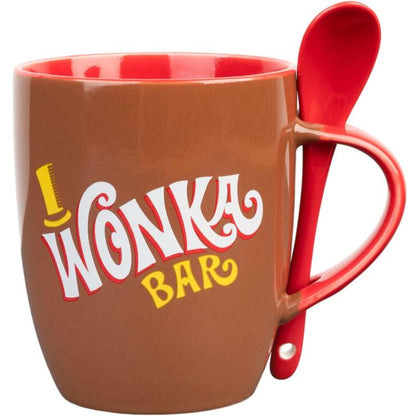 Warner Bros Tasse "Charlie und die Schokoladenfabrik" Keramik mit Löffel 380 ml