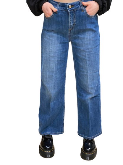 CafèNoir Jeans Culotte Donna Blu Medio - C7JJ1015 B048