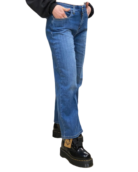 CafèNoir Jeans Culotte Donna Blu Medio - C7JJ1015 B048