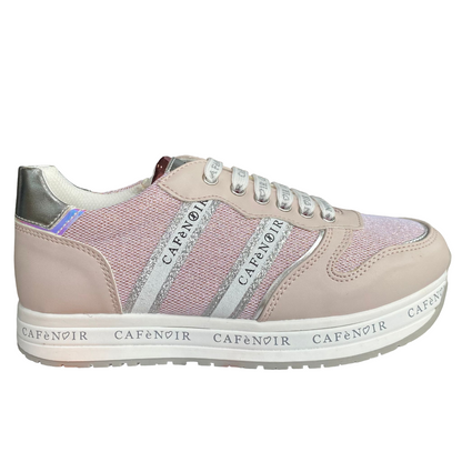CafèNoir Sneakers con Zeppa Ragazza Pink Laccio Cerniera - C-2032