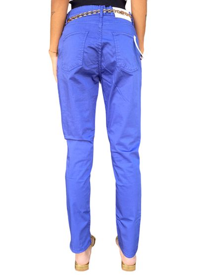 CafèNoir Pantalone Aderente Tinto Capo Donna Azzurro PE26 - C7JP0169 B055