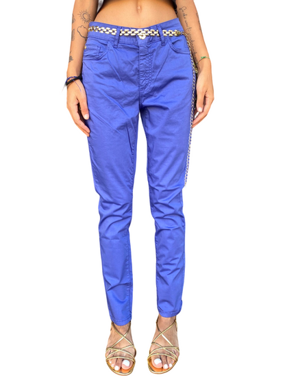 CafèNoir Pantalone Aderente Tinto Capo Donna Azzurro PE26 - C7JP0169 B055