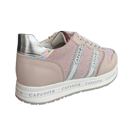 CafèNoir Sneakers con Zeppa Ragazza Pink Laccio Cerniera - C-2032