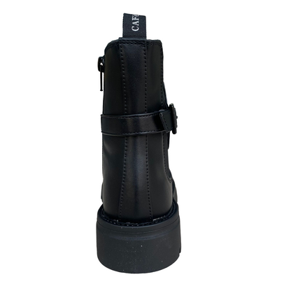 CafèNoir Stivaletto Ragazza C-2620 Nero Elastico Cerniera Fibbia