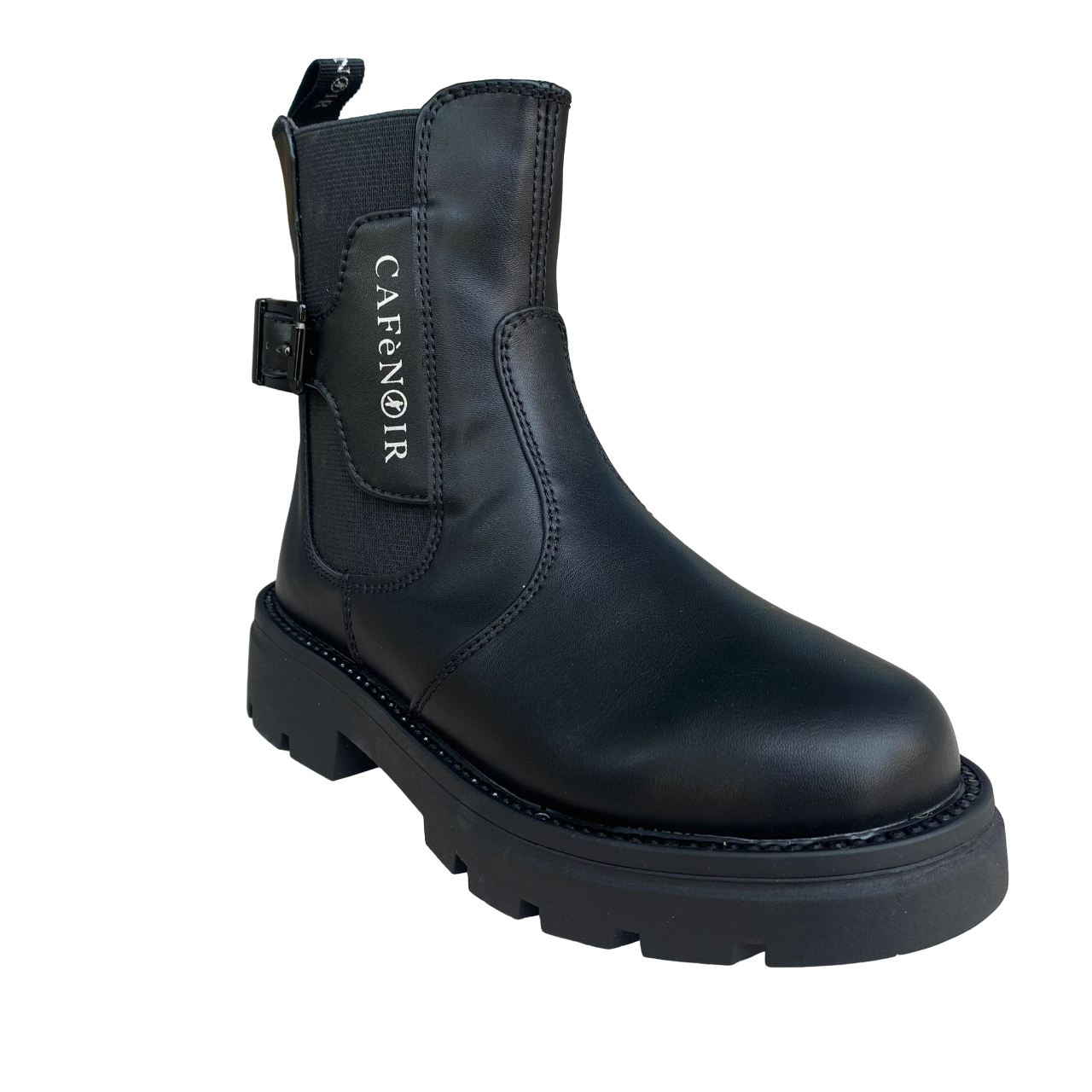 CafèNoir Stivaletto Ragazza C-2620 Nero Elastico Cerniera Fibbia