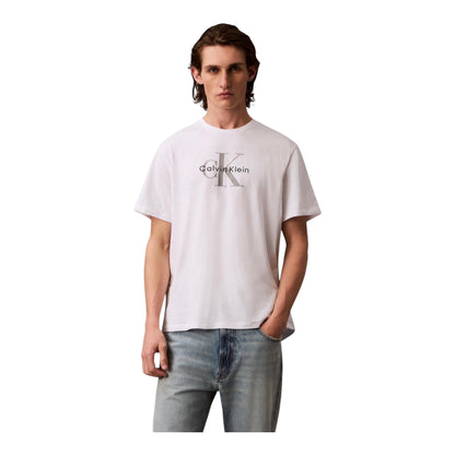 Calvin Klein T-shirt Stampa Logo LV04RB866G Bianca Uomo