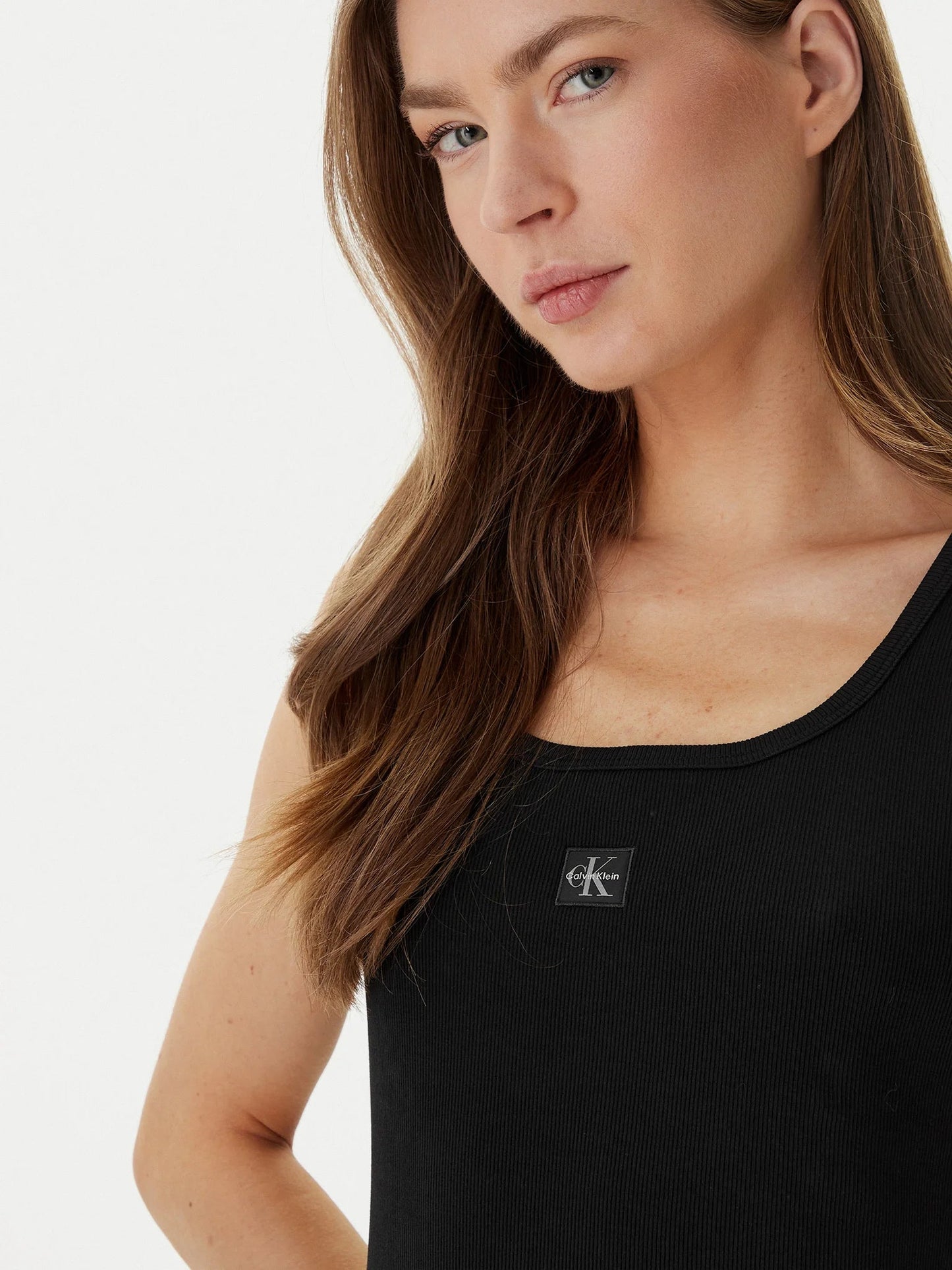 Calvin Klein Abito Donna Costine Logo LV047F257G UB1 Nero PE26