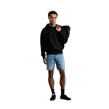 Calvin Klein Bermuda Jeans Uomo LV04RF790GXBI Blu Chiaro Strappati