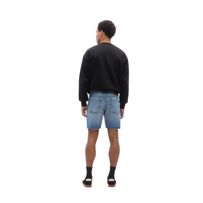 Calvin Klein Bermuda Jeans Uomo LV04RF790GXBI Blu Chiaro Strappati