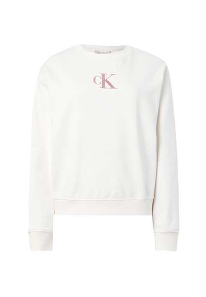 Calvin Klein Felpa Girocollo Donna LV047E828 Bianco