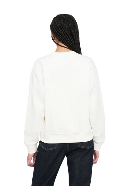 Calvin Klein Felpa Girocollo Donna LV047E828 Bianco