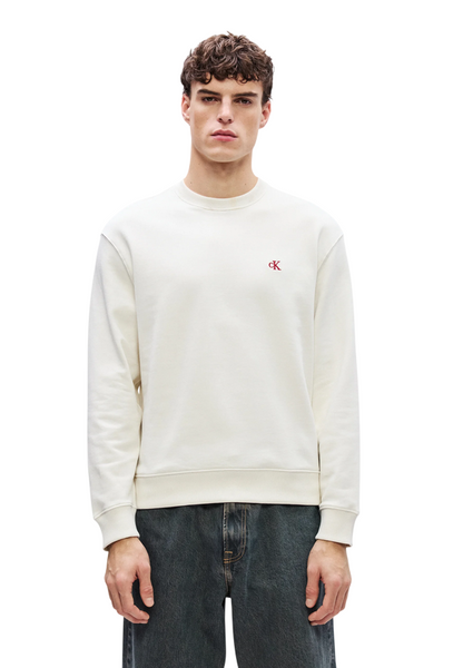 Calvin Klein Felpa Girocollo LV04RC296QQ5 Tofu Uomo