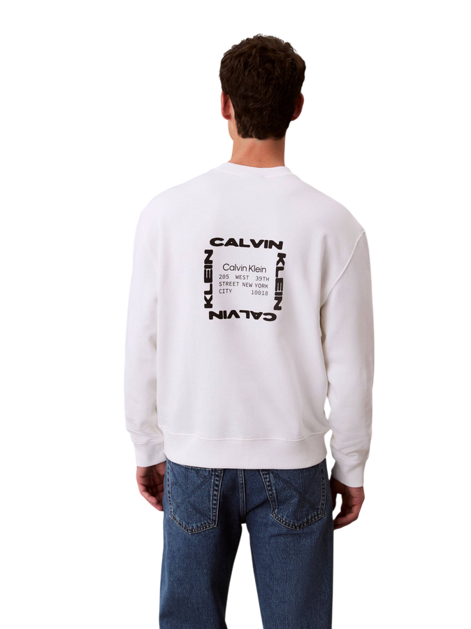 Calvin Klein Felpa Girocollo Uomo LV04RE254G-YAF Bianca
