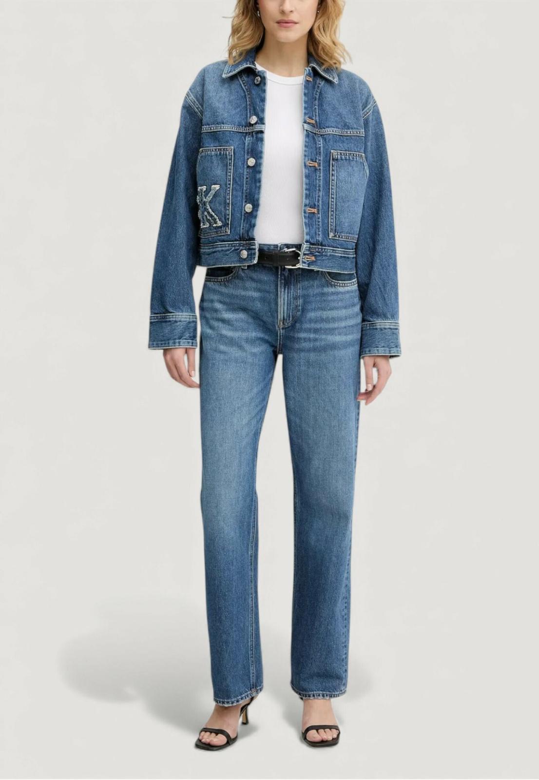 Calvin Klein Giacca Donna LV047E906G Blue Cotton