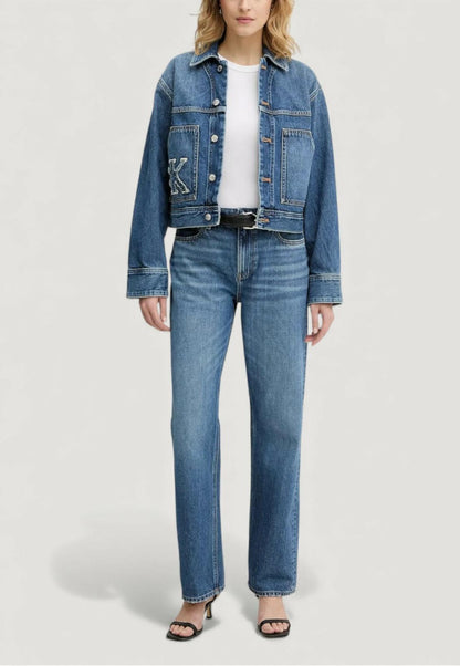 Calvin Klein Giacca Donna LV047E906G Blue Cotton