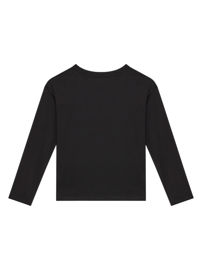 Calvin Klein IG0IG02135 BEH Maglietta Manica Lunga Ragazzo Nero - T-shirt Logo CK Comfort e Stile