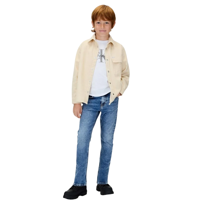 Calvin Klein Jeans Dad Fit IB0IB02547 Washed Blue Cf per Junior - Stile e Comfort