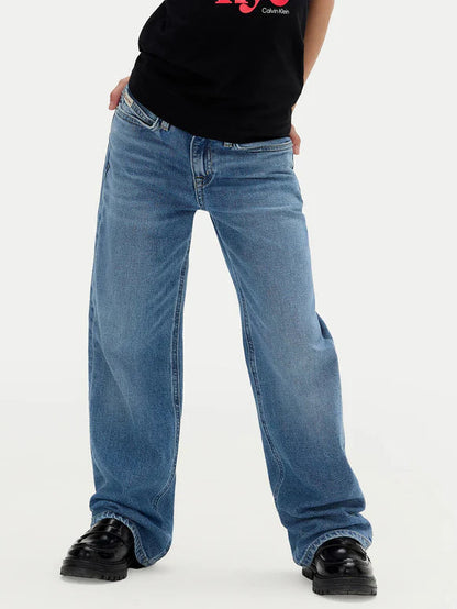 Calvin Klein Jeans Kids High Rise Wide Leg Junior Dante Wash - LVCKSJC02G 1A4