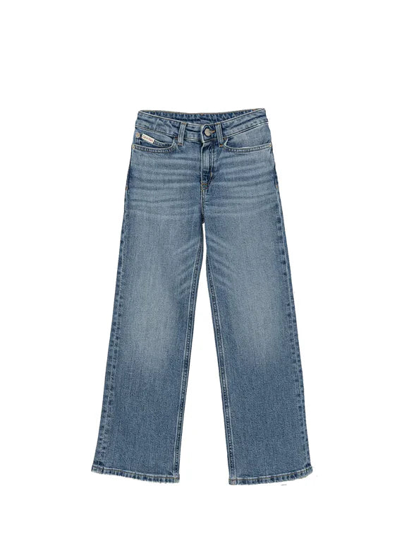 Calvin Klein Jeans Kids High Rise Wide Leg Junior Dante Wash - LVCKSJC02G 1A4