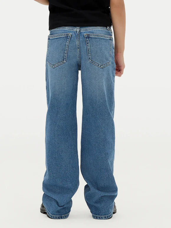 Calvin Klein Jeans Kids High Rise Wide Leg Junior Dante Wash - LVCKSJC02G 1A4