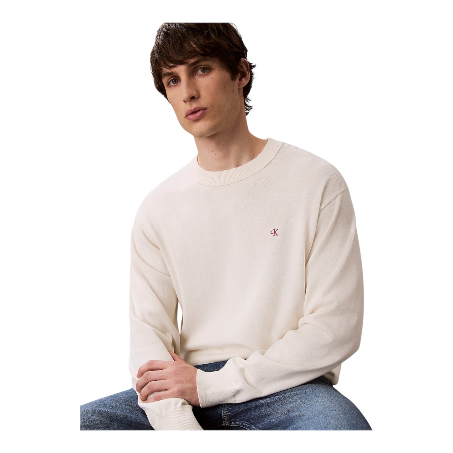 Calvin Klein Maglione Monogramma Uomo LV04RC309G Tofu
