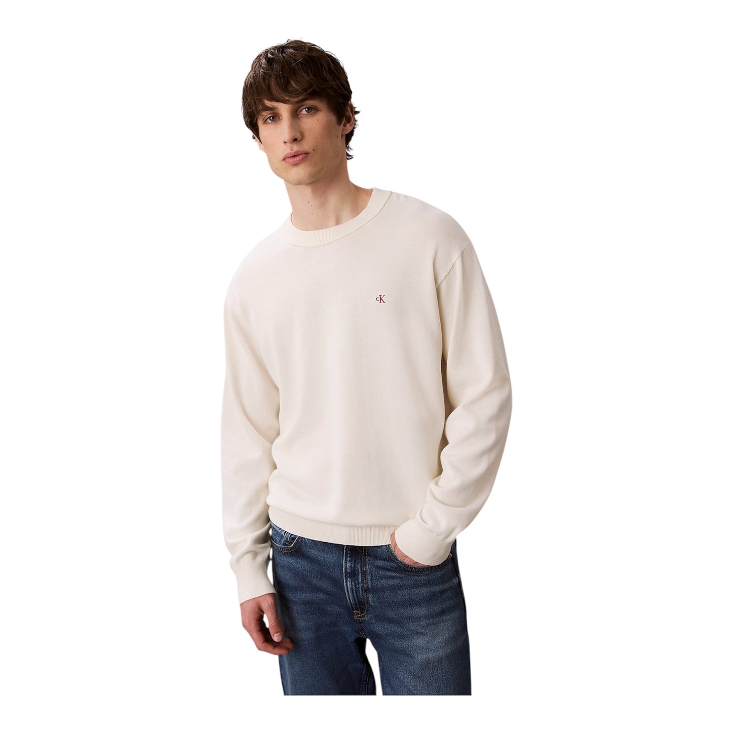 Calvin Klein Maglione Monogramma Uomo LV04RC309G Tofu