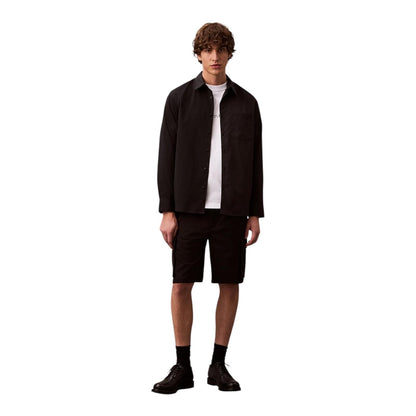 Calvin Klein Pantaloncini Cargo Twill Cotone LV04RB618GUB1 Nero