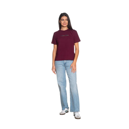 Calvin Klein T-shirt Donna Classic Foil LV047E821G2E5 Berry Glaze