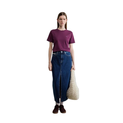 Calvin Klein T-shirt Donna Jersey Monogramma LV047B224G2E5 Berry Glaze