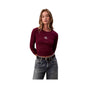 Calvin Klein Women's Long Sleeve T-Shirt Monologo LV047A803G2E5 Berry Glaze