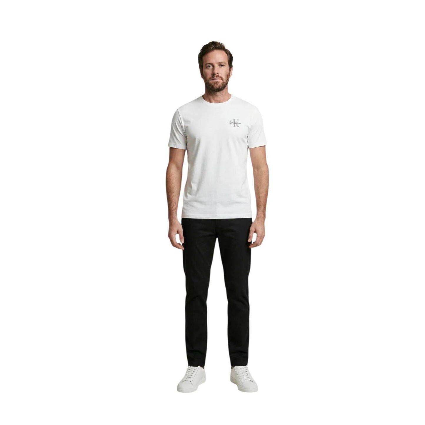 Calvin Klein T-shirt Logo LV04RF278G Bianco Manica Corta