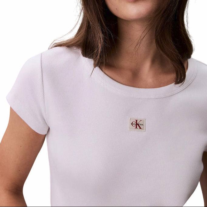 Calvin Klein T-shirt Slim Fit Uomo Lycra FREEF!T LV047C200GYAA Bianco