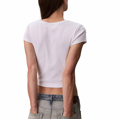 Calvin Klein T-shirt Slim Fit Uomo Lycra FREEF!T LV047C200GYAA Bianco