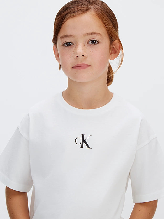 Calvin Klein T-Shirt Junior Boxy Fit Bianca LVCKSJA16G | 8-16 Anni