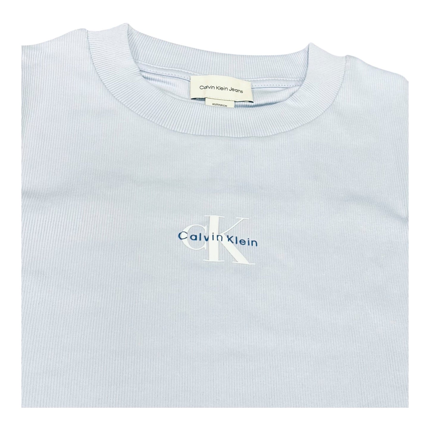 Calvin Klein T-Shirt Neonato Cotone Monologo LV047AB802 Blu