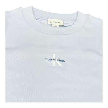 Calvin Klein T-Shirt Neonato Cotone Monologo LV047AB802 Blu