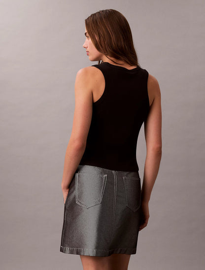 Calvin Klein Canotta Donna Costina Logo Vogatore LV047C201G UB1 Nero PE26