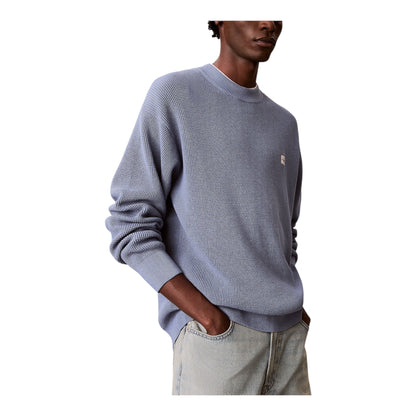 Calvin Klein maglia girocollo da uomo Waffle LV04RD313G C4I Celeste