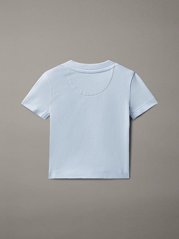 Calvin Klein Maglietta Infant CK Logo LVCKSJA47B Celeste 6-36 Mesi