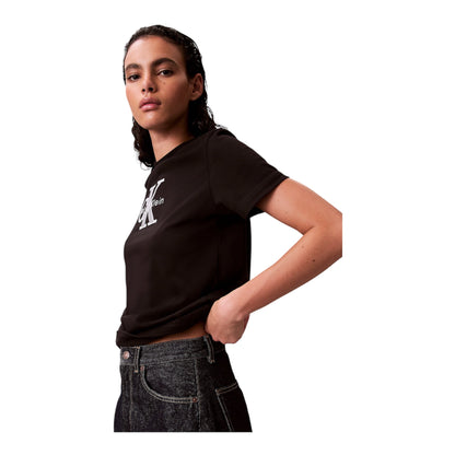 Calvin Klein T-shirt Grafica Monologo Donna LV047E819G Nero