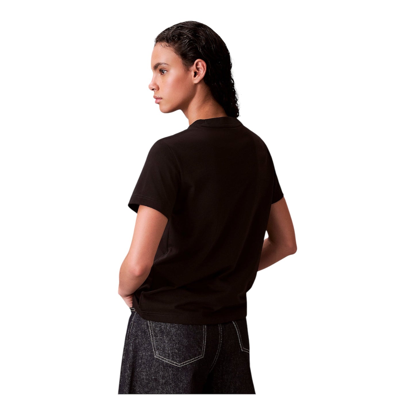Calvin Klein T-shirt Grafica Monologo Donna LV047E819G Nero