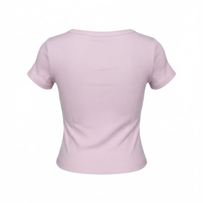 Calvin Klein T-Shirt Donna Cotone Costine LV0247C200G Rosa