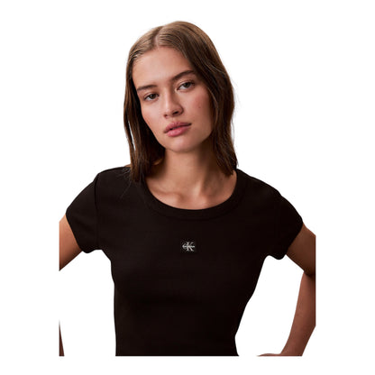 Calvin Klein Maglietta Donna Costine LV047C200G-UB1 Nero Lycra Freef!t