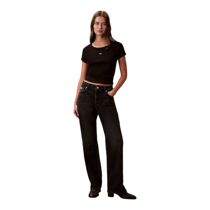 Calvin Klein Maglietta Donna Costine LV047C200G-UB1 Nero Lycra Freef!t