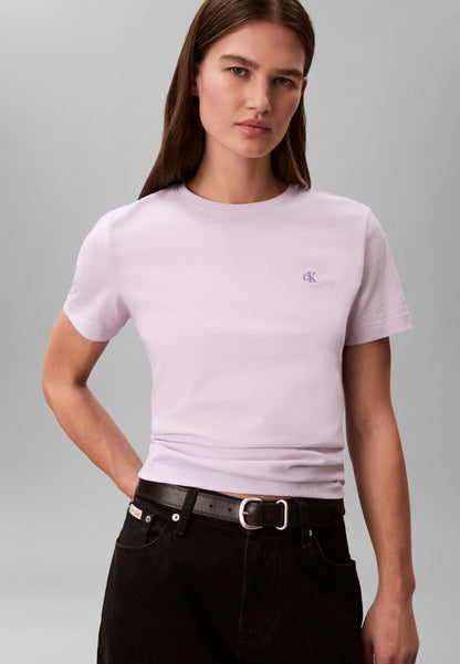 Calvin Klein T-shirt Donna Monogramma Manica Corta LV047B224G 3OQ Lilla