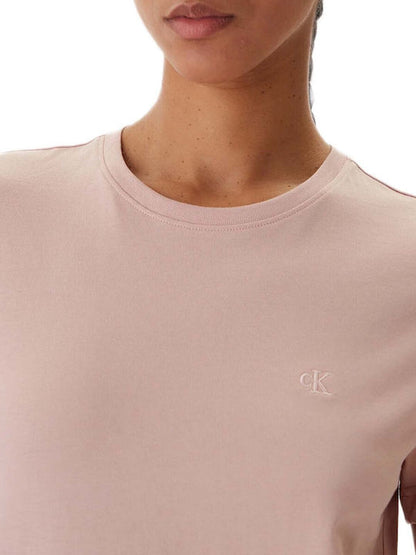 Calvin Klein T-shirt Donna Monogramma Manica Corta LV047B224G 3T3 Tucan Wind