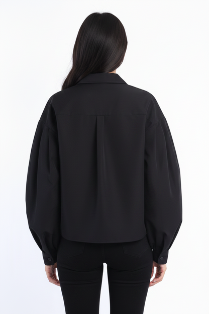 Camicia Donna a Maniche Larghe Elegante Disponibile in 3 Colori