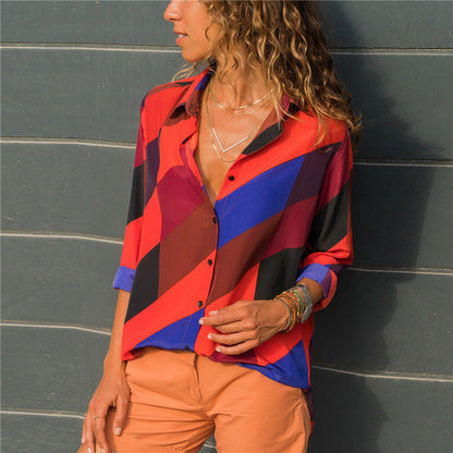 Camicetta Donna Elegante Chiffon Manica Lunga | Blusa Ufficio Casual Chic