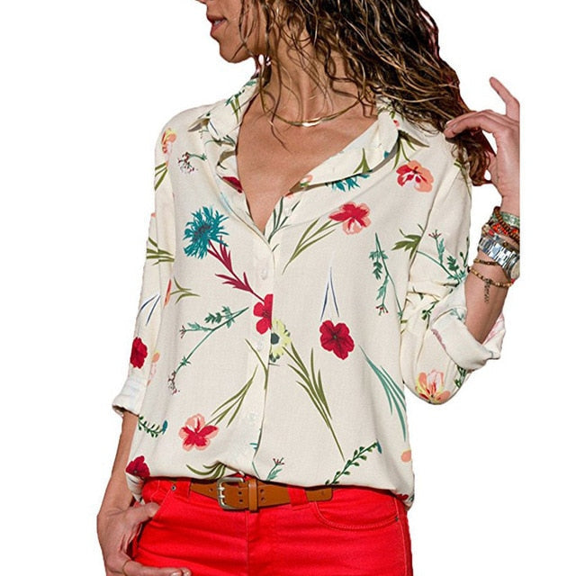 Camicetta Donna Elegante Chiffon Manica Lunga | Blusa Ufficio Casual Chic