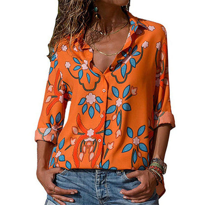 Camicetta Donna Elegante Chiffon Manica Lunga | Blusa Ufficio Casual Chic